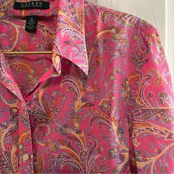 J. Crew Pink Paisley Blouse - Picture 4 of 5
